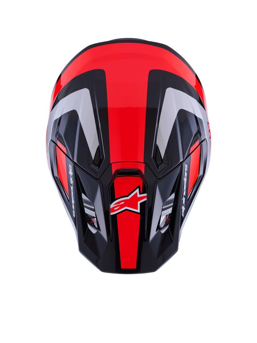 ALPINESTARS SM7 Rise Helmet BLK/RD/SILV 2025 Model