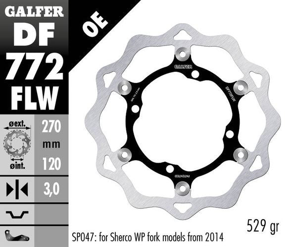 GALFER Brake Rotor Floating Wave® Two Piece (Semi-Floating) DF772FLW