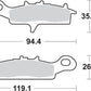 Sbs SI Offroad Sintered Brake Pads For Kawasaki KFX 450 R 2x4 2002-2014 798SI