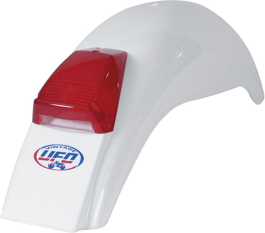 UFO VINTAGE UNI REAR FENDER PRESTON W/ TAILLIGHT (75-79) WHITE ME08031W