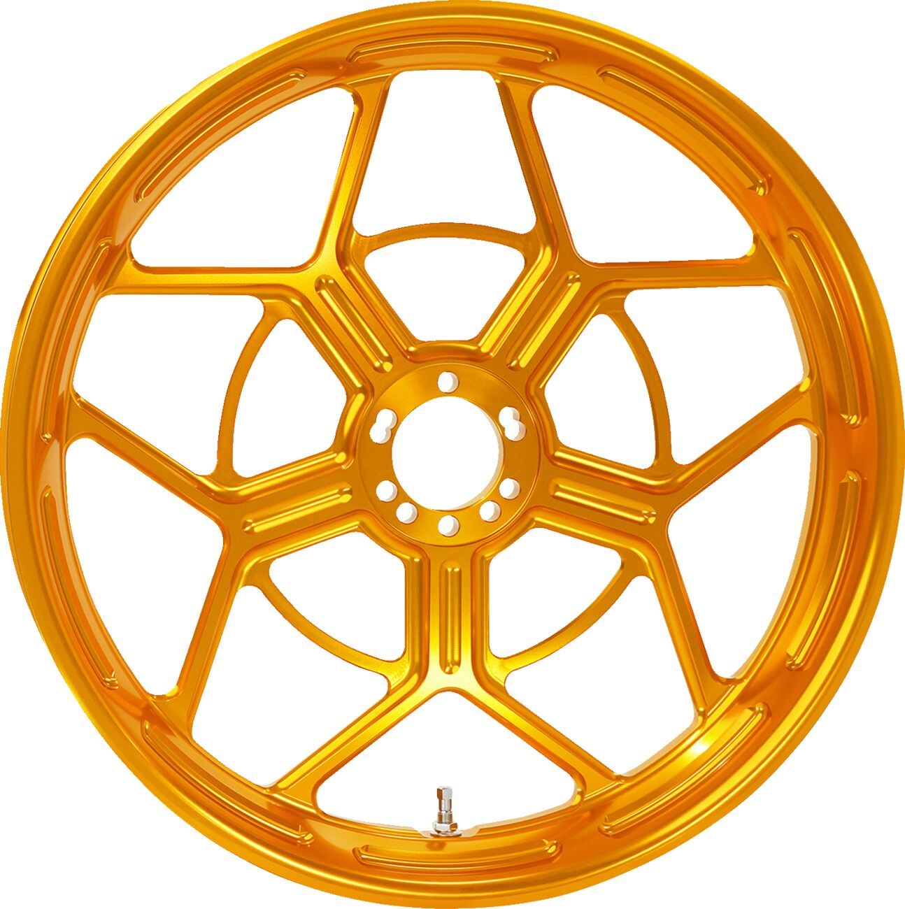 Arlen Ness Speed 5 Forged Wheel Gold 19X3.25 Anodized Aluminum 71-584