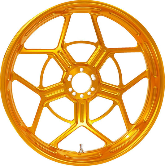 Arlen Ness Speed 5 Forged Wheel Gold 19X3.25 Anodized Aluminum 71-584