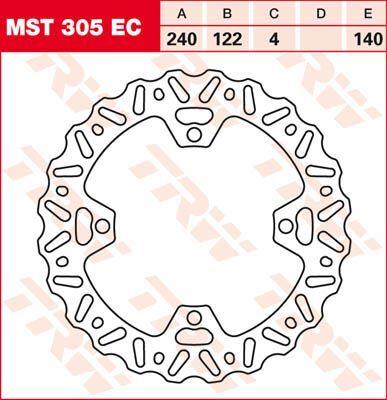 Trw EC Cross Design Brake Rotor For Suzuki RM-Z 450 2005-2026 Silver MST305EC