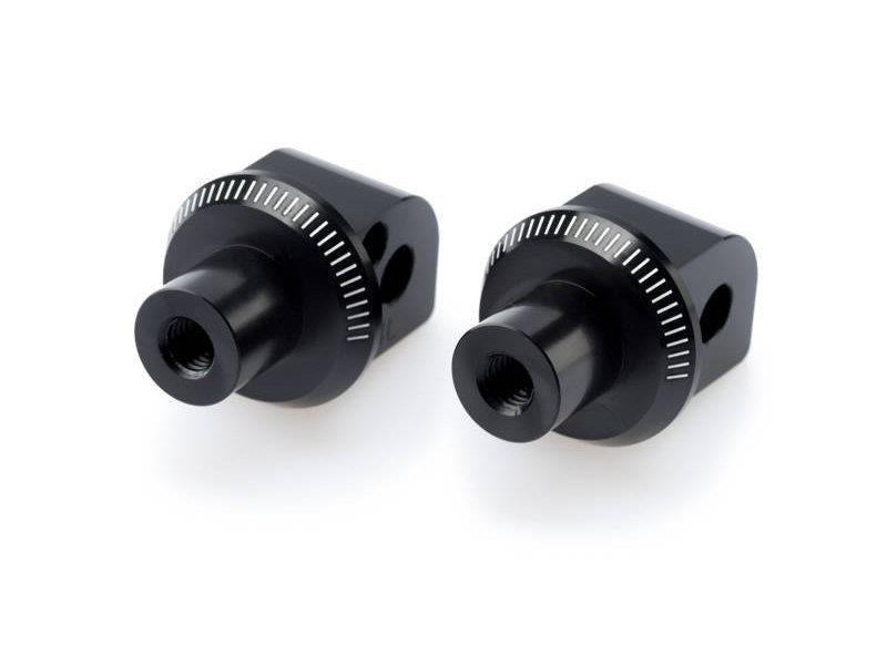PUIG Pillion Footpeg Adaptors Black for Yamaha TMax 500/530 08-16 6355N