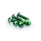 PUIG M5 Domed Screws 15mm x 6 Green Universal 0543V