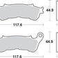Sbs HS Street Excel Sintered Front Brake Pads For Honda CTX 1300 2004-2018 828HS