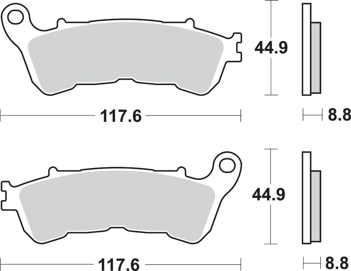 Sbs HS Street Excel Sintered Front Brake Pads For Honda CTX 1300 2004-2018 828HS