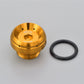 Daytona Bullet Oil Filler Cap Gold Aluminum M24xP3.0 with O-ring & Wire-lock 98407