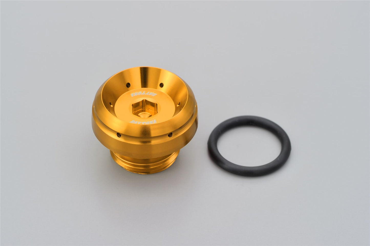 Daytona Bullet Oil Filler Cap Gold Aluminum M24xP3.0 with O-ring & Wire-lock 98407