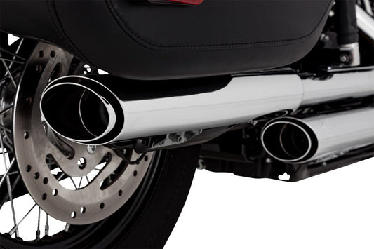 Vance & Hines 3" Twin Slash Slip-On Mufflers Chrome For HD FLHCS 1868 18-24 16379