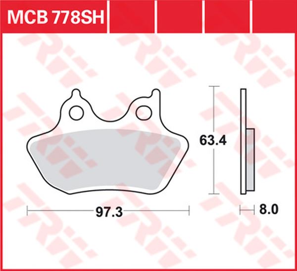 Trw SH Series Sindered Rear Brake Pads For Harley FLHRC 1584 2000-2007 MCB778SH