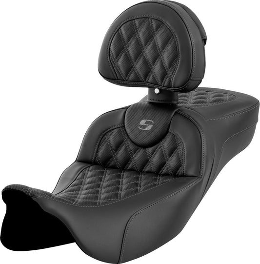 Saddlemen Roadsofa Seat With Backrest For HD FLHXS 1868 08-23 808-07B-184B2