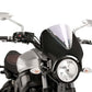 PUIG Retrovision Carbon Look Semi Fairing And Screen 195mm Clear for Yamaha XSR 700/900 16-21 9561W