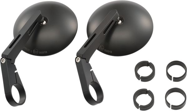 Daytona Bar End Mirror Aluminum Ø30mm Clamp Side View Long Design 89814