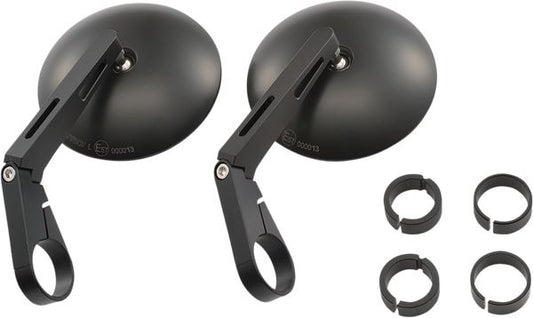 Daytona Bar End Mirror Aluminum Ø30mm Clamp Side View Long Design 89814