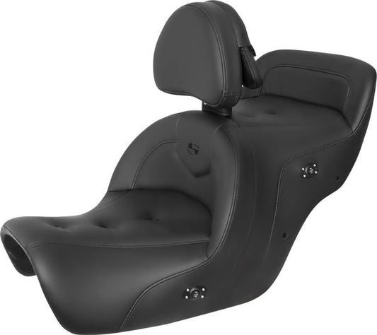 SADDLEMEN Roadsofa™ 2-Up Seat Seat Black Heated Includes Backrest H88-07-181BRHCT
