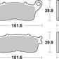 Sbs LS Street Excel Sintered Rear Brake Pads For Honda VFR 1200 X 11-19 892LS
