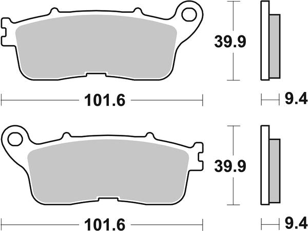 Sbs LS Street Excel Sintered Rear Brake Pads For Honda VFR 1200 X 11-19 892LS