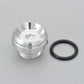 Daytona Bullet Oil Filler Cap M24xP3.0 Silver Aluminum with O-ring & Wire-lock 98409