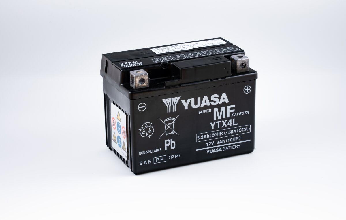 Yuasa Maintenance-Free Battery For Honda ST 125 1977-2026 Black YTX4L(WC)