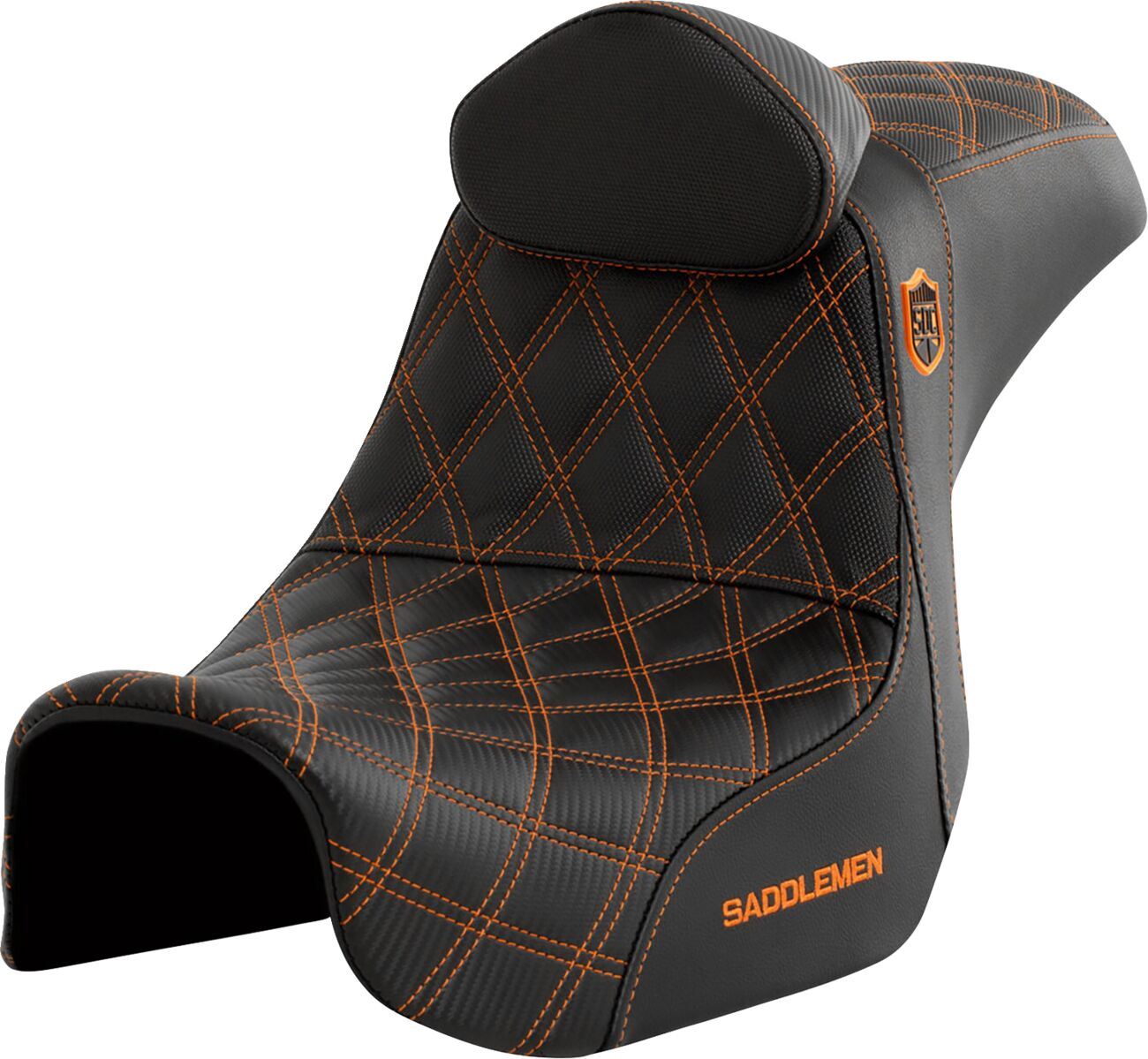 Saddlemen Pro Series SDC Performance Grip Seat Orange Black For HD FXDF 1690 06-17 SC80604ORART