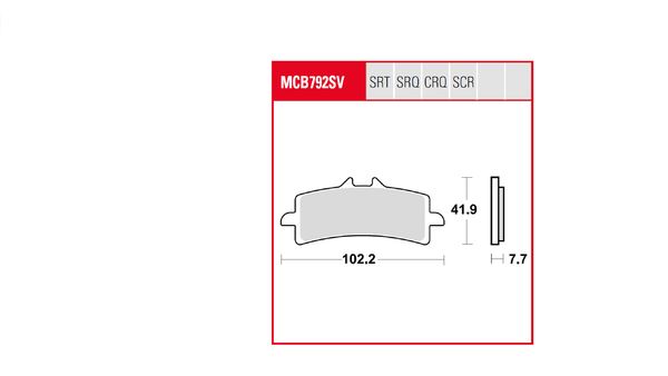 Trw TRQ Brake Pad Sintered Race For Ducati Panigale V2 890 2007-2026 MCB792TRQ