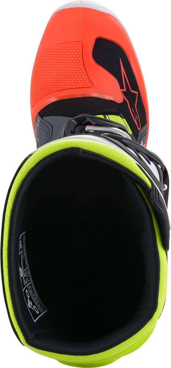 Alpinestars Youth Tech 7s Boots Red Yellow Green