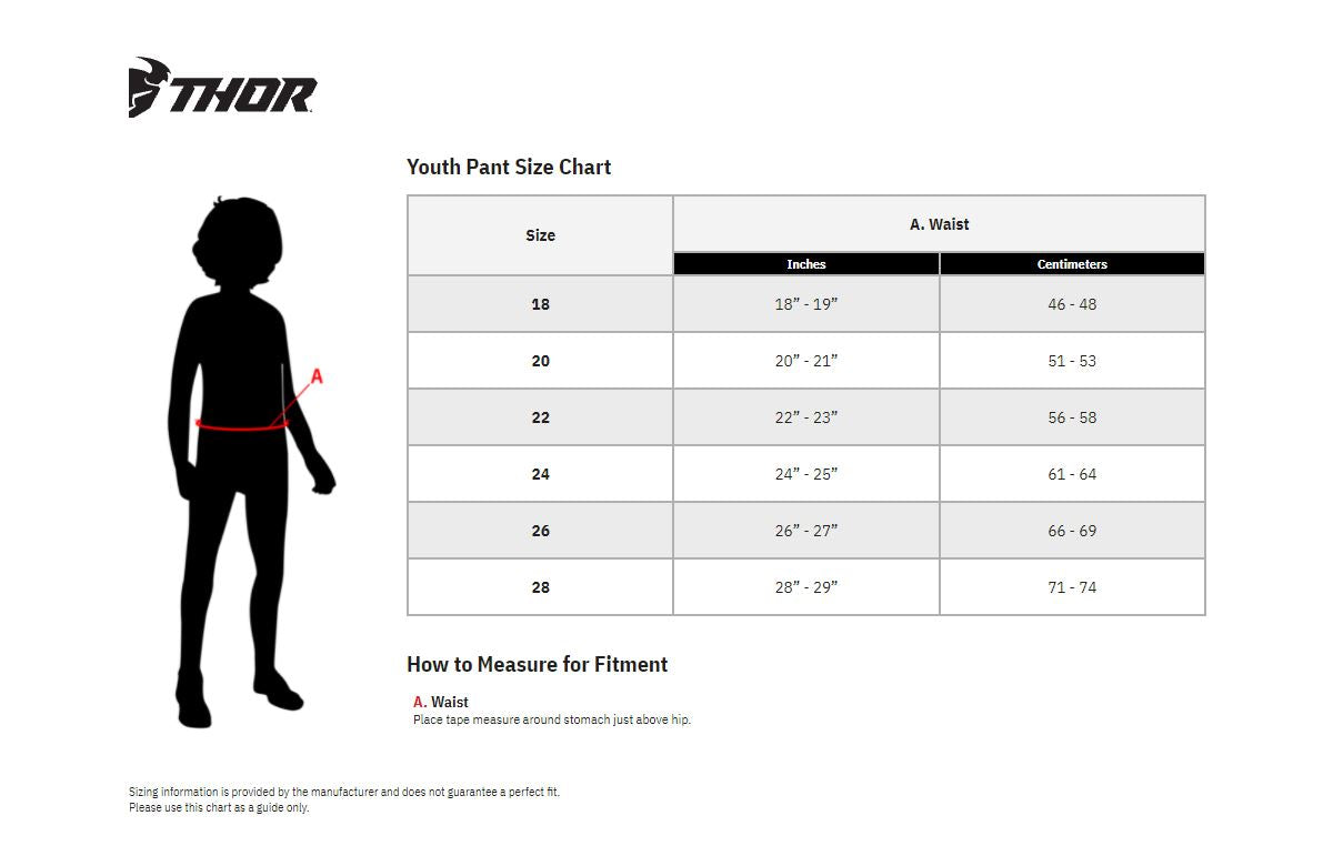 Thor Trousers Sector Youth Black Black/White 24 Model