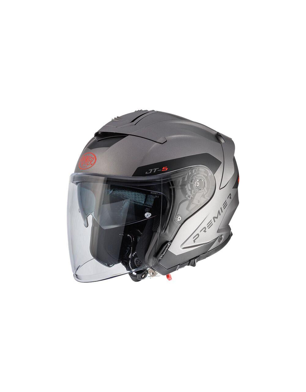 PREMIER HELMETS JT5 Gray Motorcycle Helmet