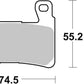 Sbs HHF Street Ceramic Organic Brake Pads For Harley FLFBS 1868 08-24 860H.HF