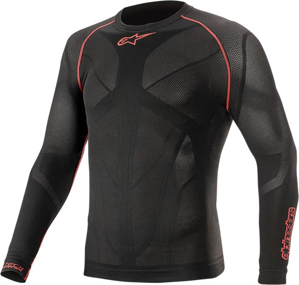 Alpinestars Ride Tech V2 Summer Long Sleeve Underwear Top Black Red