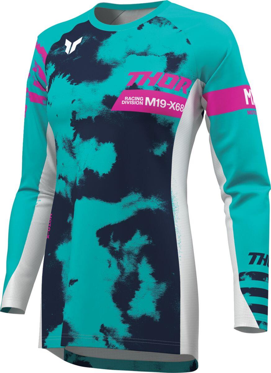 THOR Women's Launchmode Bleach Jersey White/Blue