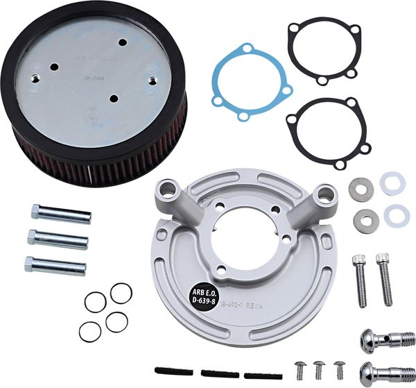 Arlen Ness Big Sucker Air Filter Kit Aluminum Silver For HD XL 883 N 88-22 18-824