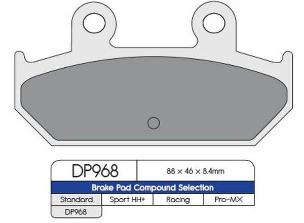Dp Brakes Standard Sintered Metal Brake Pads For Suzuki AN 400 2002-2024 DP968