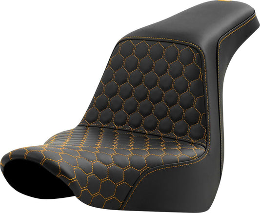 Saddlemen Honeycomb Step-Up Seat Yellow For HD FXLRS 1923 17-24 818-29-17707