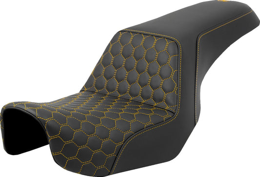 Saddlemen Honeycomb Step-Up Seat Gold For Harley Davidson FXDF 1690 06-17 806-04-17707
