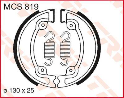 Trw Brake Shoes For Honda PCX 125 1981-2017 Set MCS819