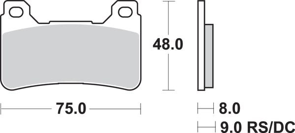 Sbs HS Street Excel Sintered Front Brake Pads For Honda CBR 600 RR 04-18 809HS