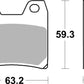 Sbs LS Street Excel Sintered Rear Brake Pads For Yamaha XJR 1300 2001-2016 770LS