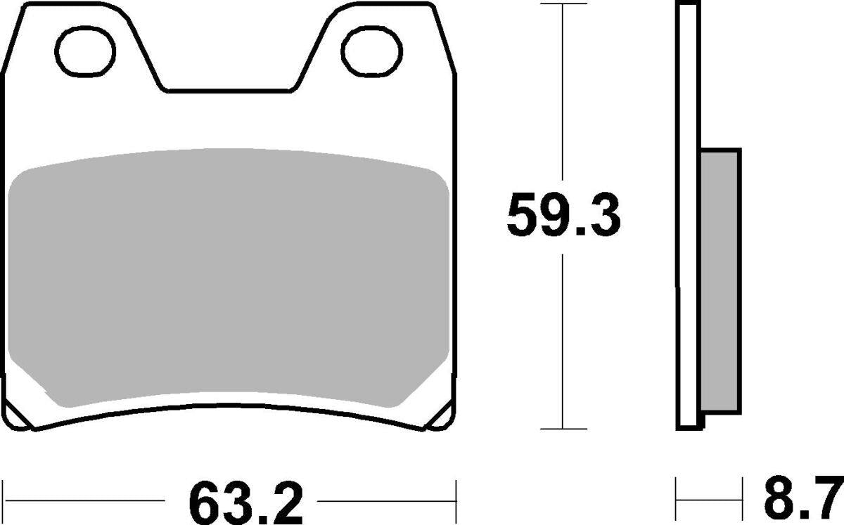 Sbs LS Street Excel Sintered Rear Brake Pads For Yamaha XJR 1300 2001-2016 770LS