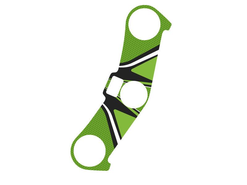 PUIG Radikal Yoke Protector Green for Kawasaki ZX-6R 636 03-04 6945V
