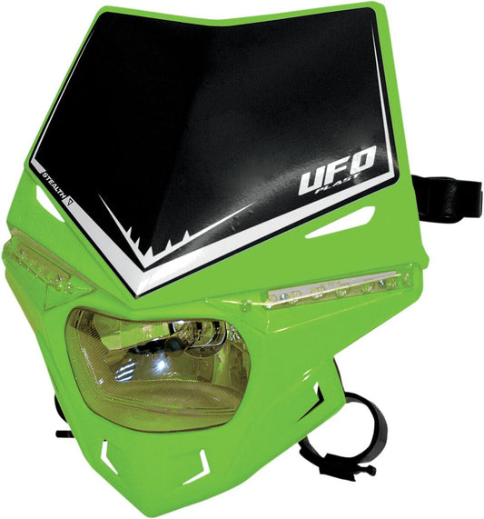 UFO STEALTH HEADLIGHT (12V/35W & LED) SINGLE COLOR KX-GREEN PF01715026