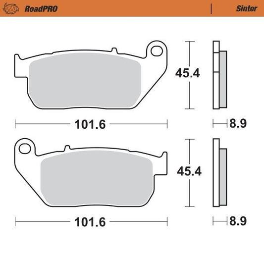 Moto-Master RoadPRO Sinder Brake Pad Front For Harley XL 1200 C 2004-2013 410401