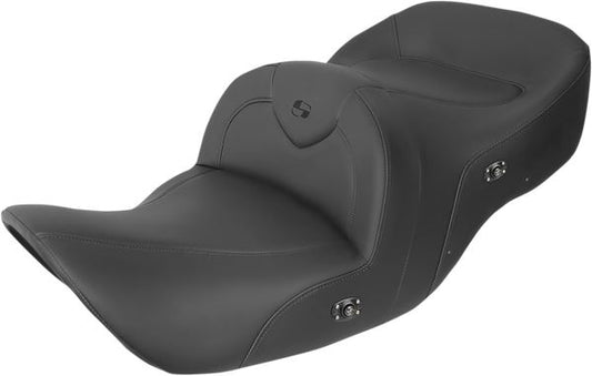 SADDLEMEN Roadsofa™ One-Piece Seat Black Heated Without Backrest H01-07-187HCT