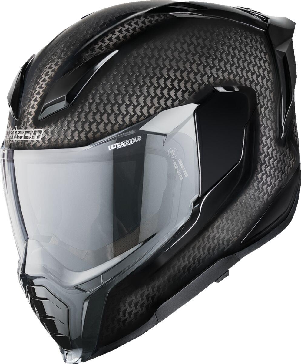 ICON Ultraflite Carbon Black Motorcycle Helmet