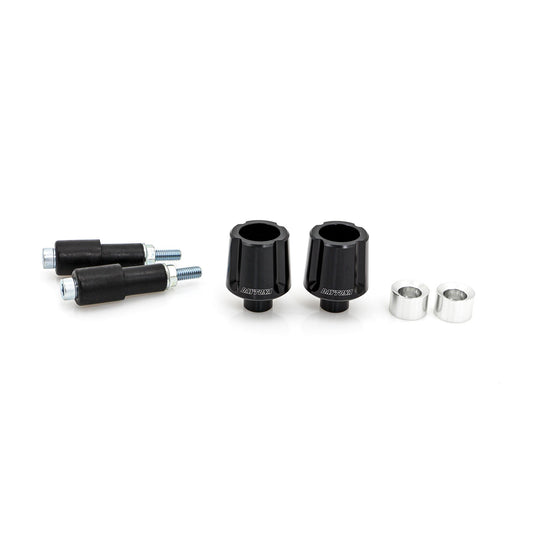Daytona Compass Handlebar End Silver Anodized Pair 30mm Diameter 14-19mm Fit 80899