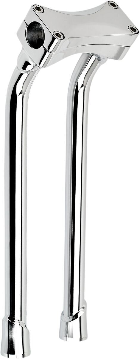Biltwell Murdock O/S Risers Chrome 14" Pullback Steel Handlebar Pair 6414-105-14
