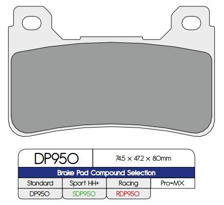 Dp Brakes Standard Sintered Metal Brake Pads For Honda VFR 800 F 2004-2018 DP950