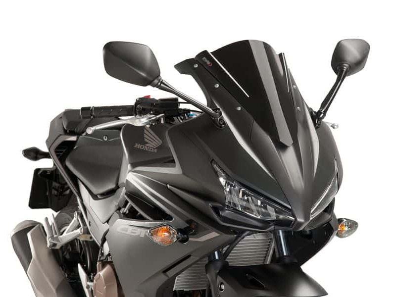 PUIG Z-Racing Screen Black for Honda CBR500 R 16-18 8903N