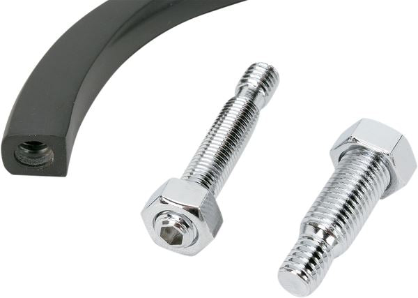 Arlen Ness Micro-Mirror Black Powder-Coated Screw-In Convex Oval Right 13-413